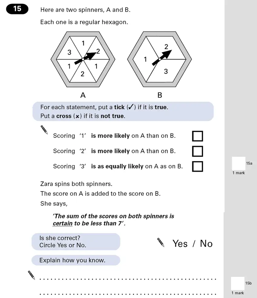 Question 15 - Maths Question Paper 1 - 2001