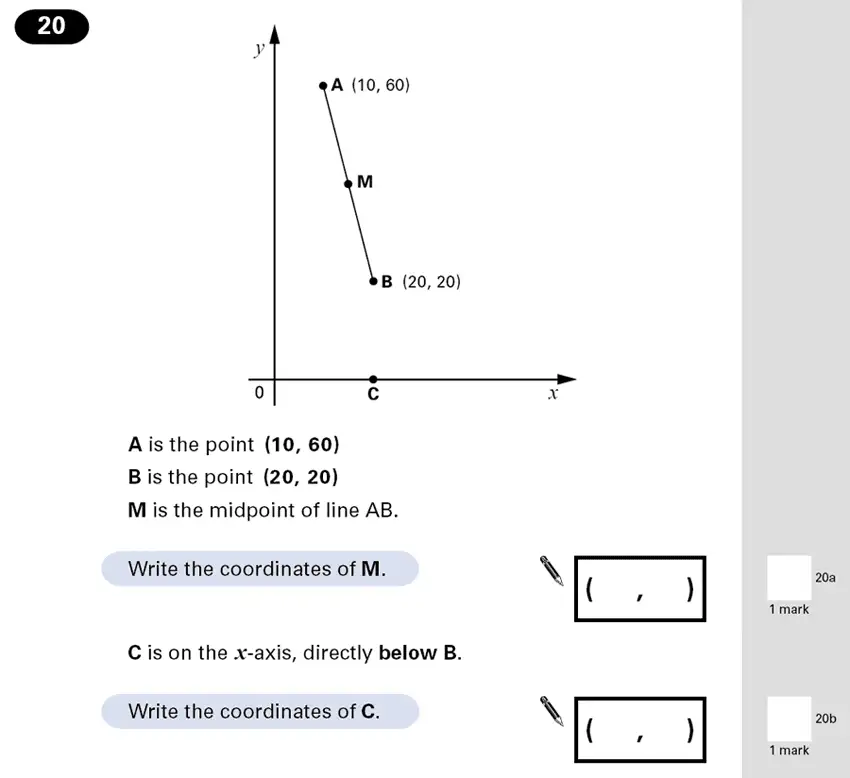 Question 20 - Maths Question Paper 1 - 2001