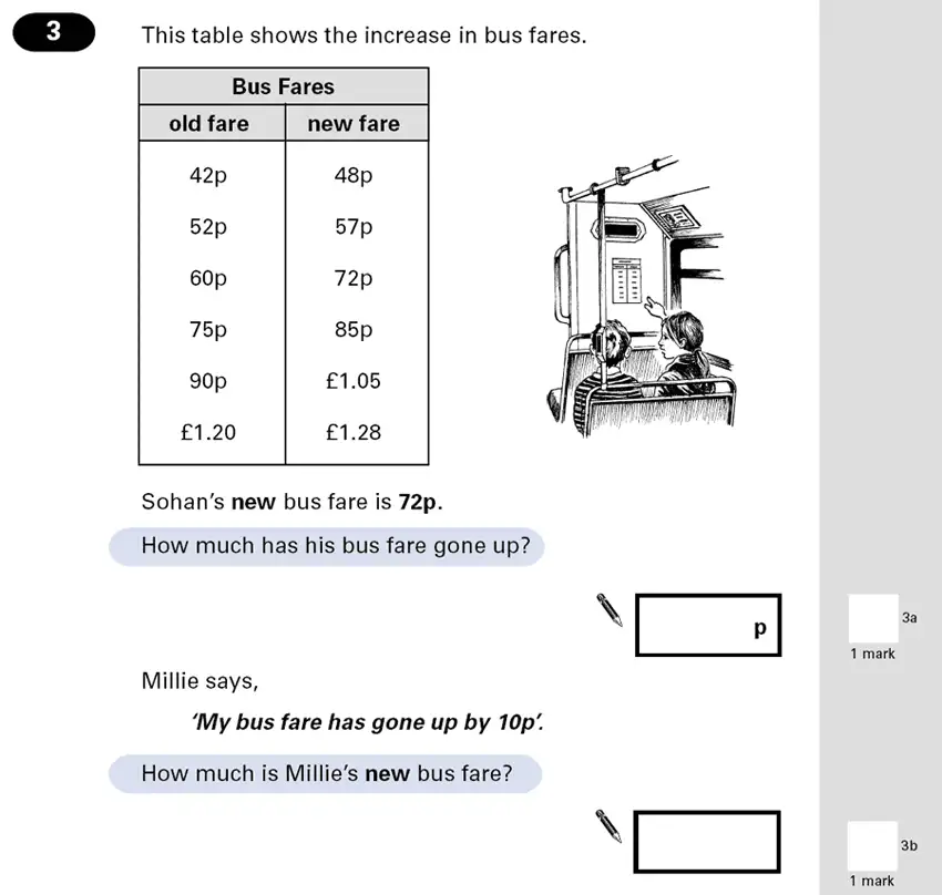 Question 3 - Maths Question Paper 1 - 2001