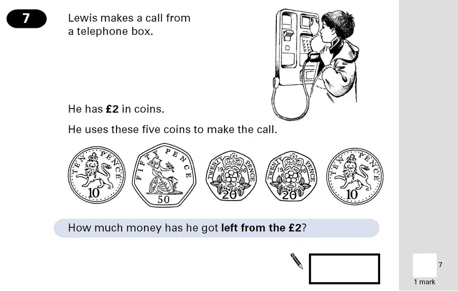 Question 7 - Maths Question Paper 1 - 2001