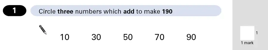 Question 1 - Maths Question Paper 2 - 2001