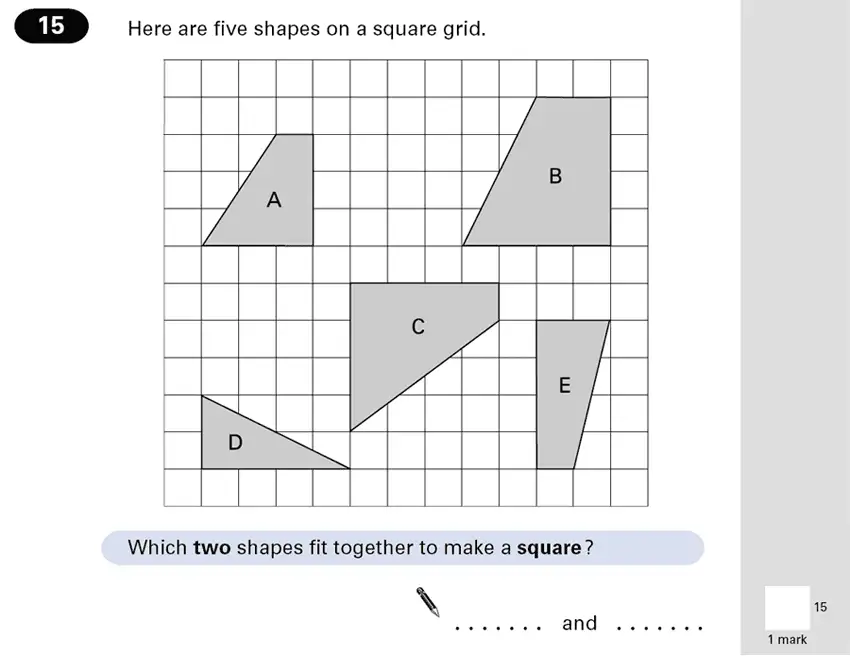 Question 15 - Maths Question Paper 2 - 2001