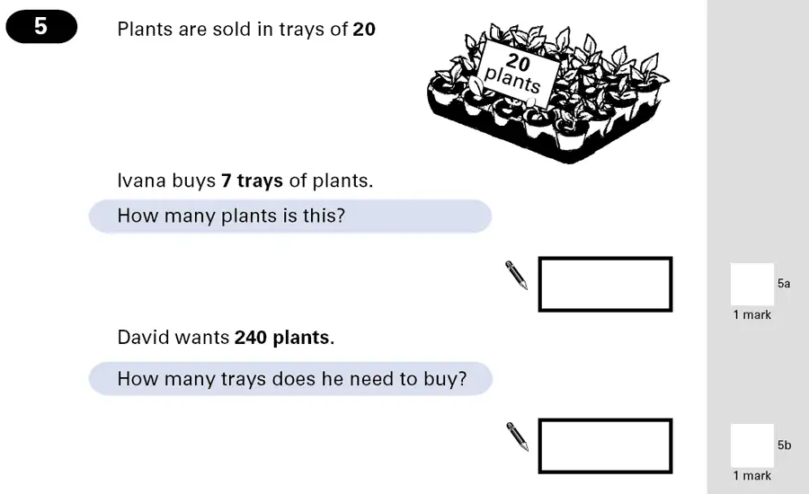 Question 5 - Maths Question Paper 2 - 2001