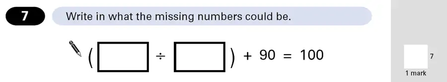 Question 7 - Maths Question Paper 2 - 2001