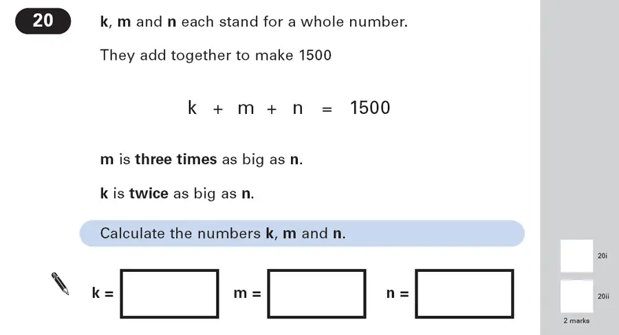 Question 20 - Maths Question Paper 2 - 2003
