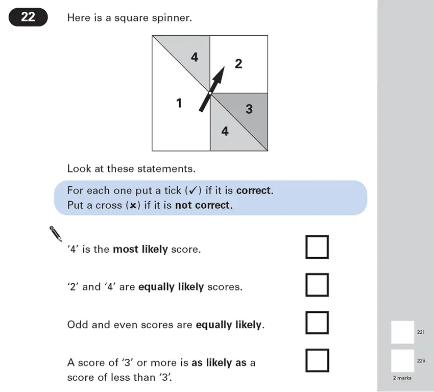 Question 22 - Maths Question Paper 2 - 2003