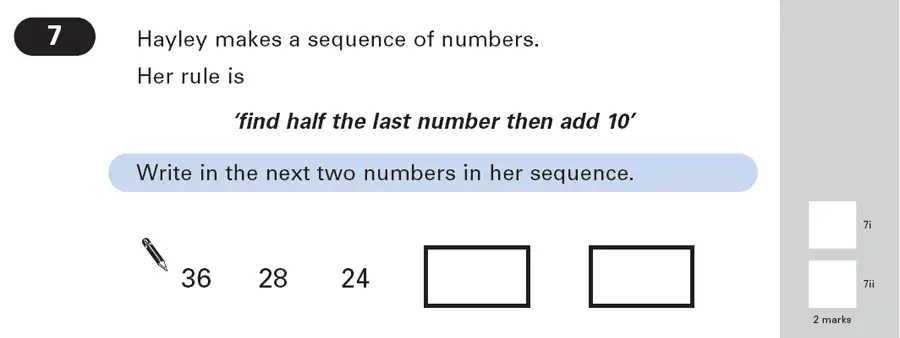 Question 7 - Maths Question Paper 2 - 2003