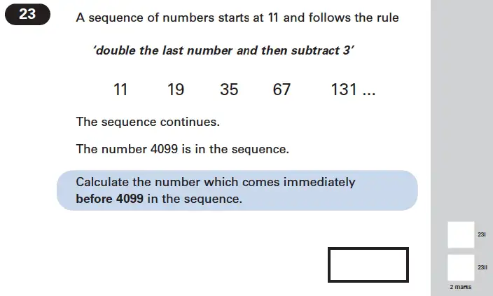 Question 23 - Maths Question Paper 2 - 2004