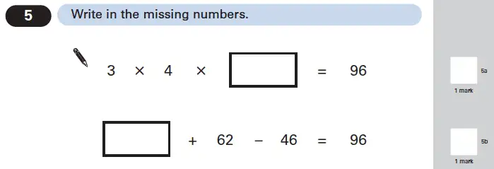 Question 5 - Maths Question Paper 2 - 2004