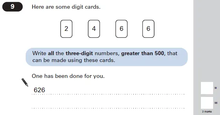 Question 9 - Maths Question Paper 1 - 2005