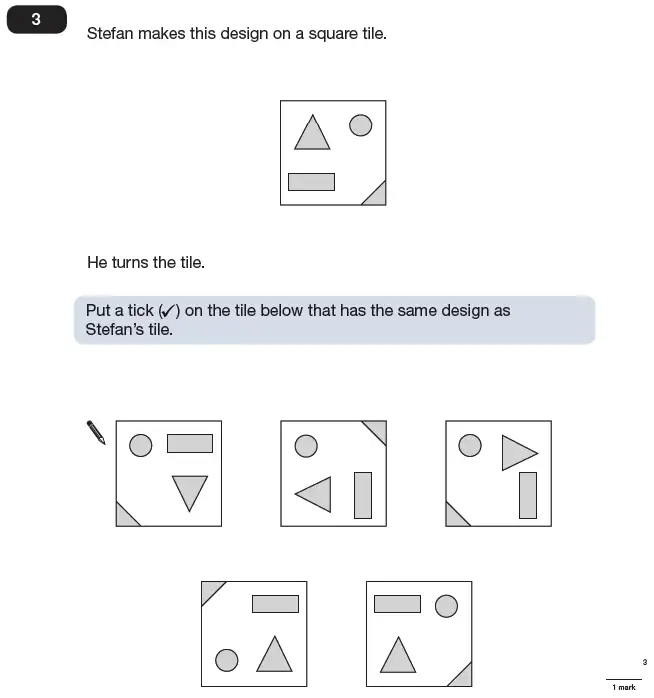 Question 3 - Maths Question Paper 1 - 2009