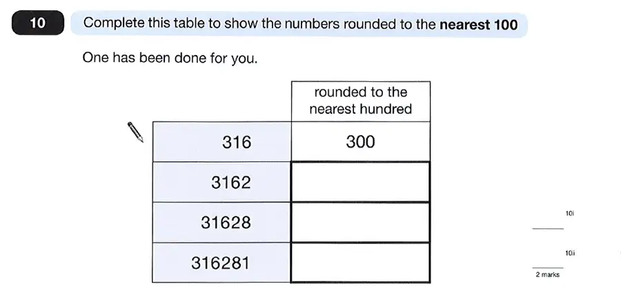 Question 10 - Maths Question Paper 1 - 2012