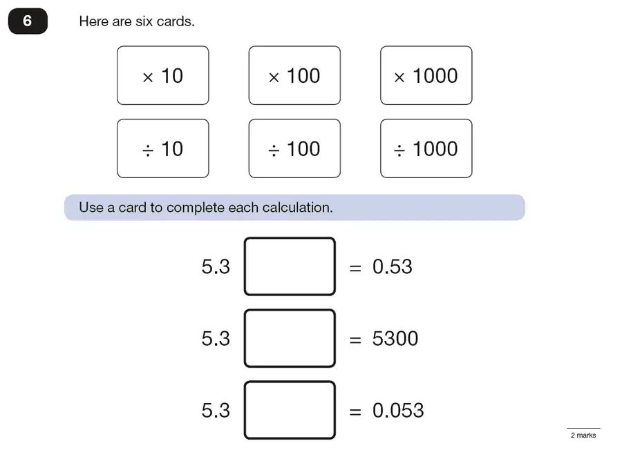 Question 6 - Reasoning Maths Question Paper 3 - 2016
