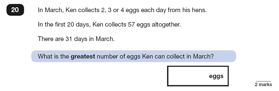 Question 20 - Reasoning Maths Question Paper 3 - 2018