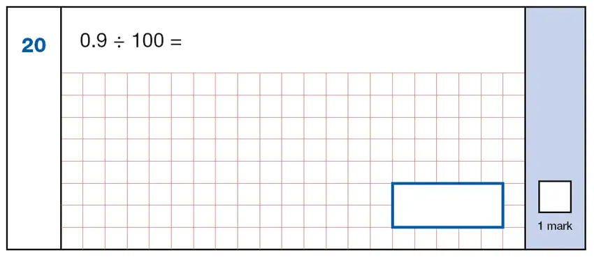 Question 20 - Arithmetic Maths Question Paper 1 - 2019