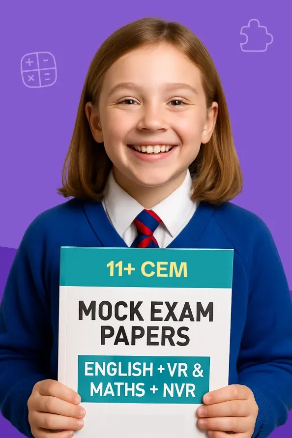 11+ CEM Mock Exam  Pack 1 (English + VR & Maths + NVR) - image