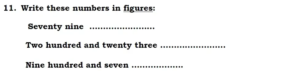 Question 11 - Chigwell School 7 Plus Maths Specimen Paper 2026
