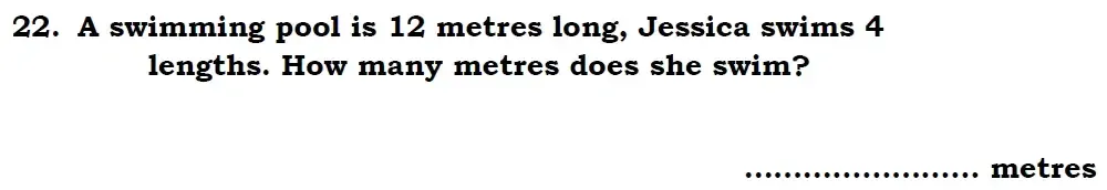 Question 22 - Chigwell School 7 Plus Maths Specimen Paper 2026