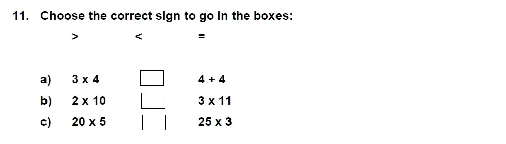 Question 11 - Latymer Prep 7 Plus Maths 2021 Sample Paper 1