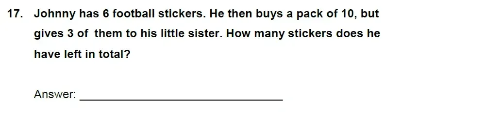 Question 17 - Latymer Prep 7 Plus Maths 2021 Sample Paper 1