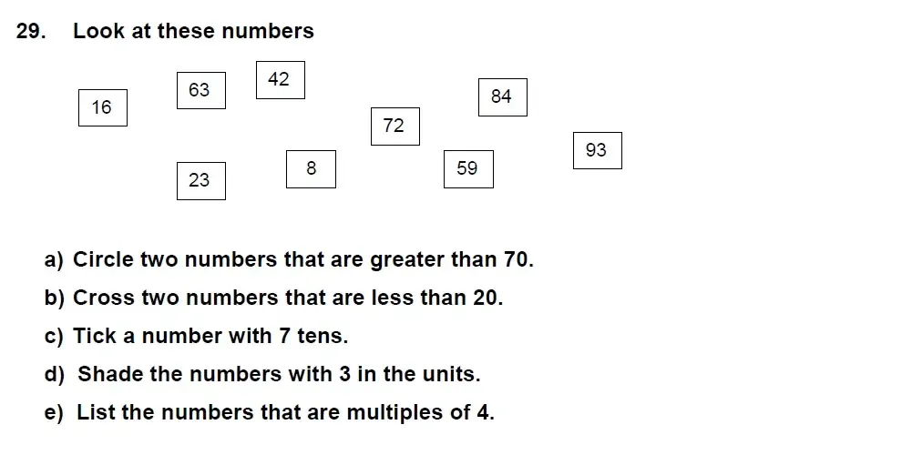 Question 29 - Latymer Prep 7 Plus Maths 2021 Sample Paper 1