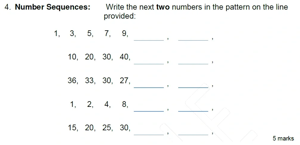 Question 04 - Stephen Perse School 7 Plus Maths 2026 Entrance Paper 1
