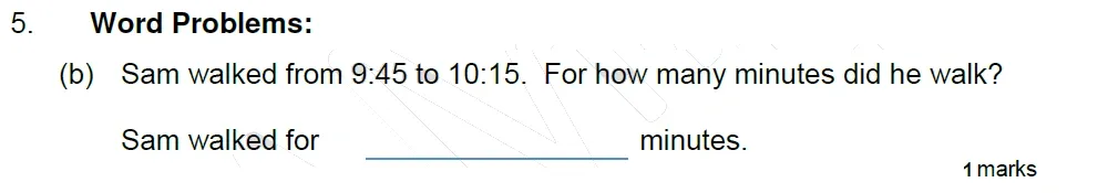 Question 05(b) - Stephen Perse School 7 Plus Maths 2026 Entrance Paper 1