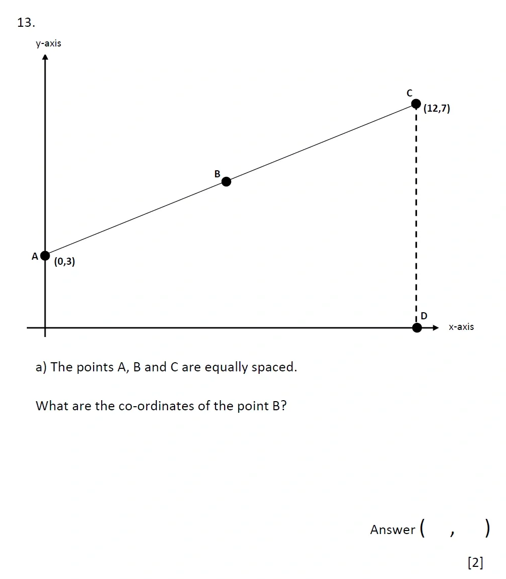 Question 13(a) - Emanuel School – 10 Plus Maths Entrance Exam Paper 2 - 2026