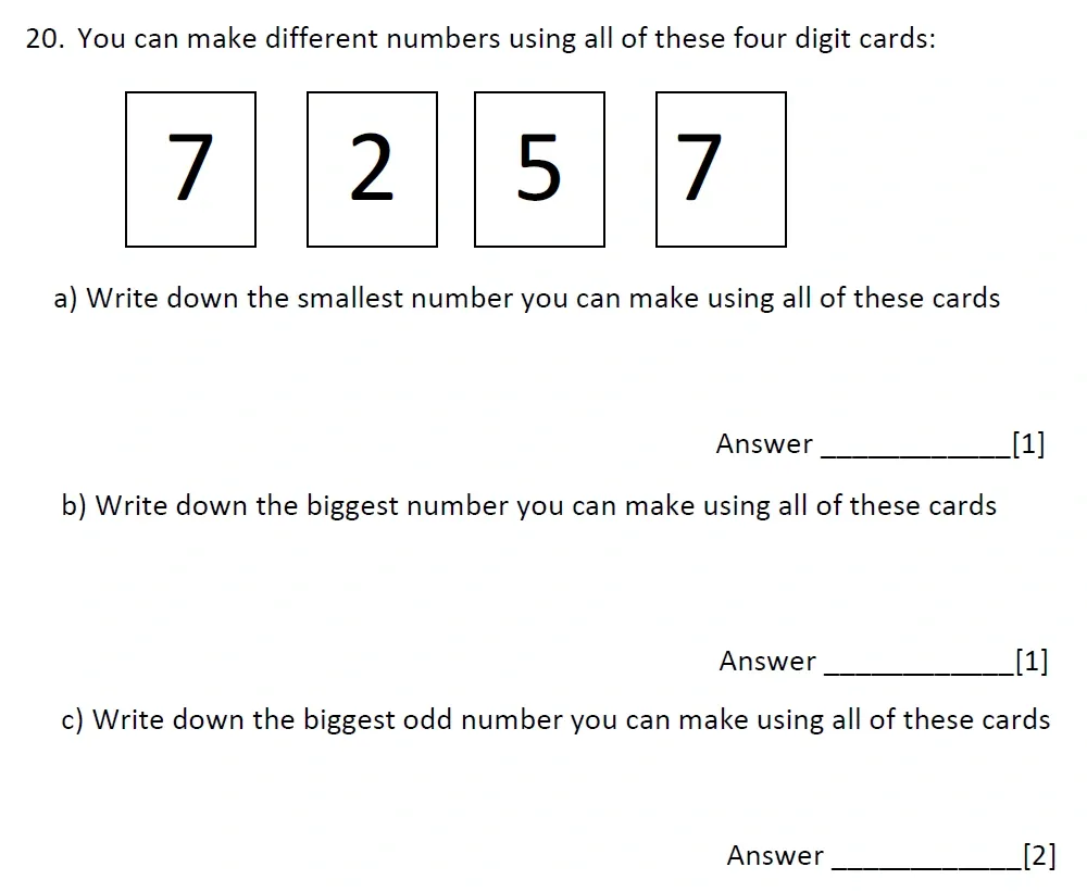 Question 20 - Emanuel School – 10 Plus Maths Entrance Exam Paper 2 - 2026