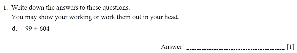 Question 01(d) - Hampton Court House - Year 5 Maths Entrance Exam Paper - 2026