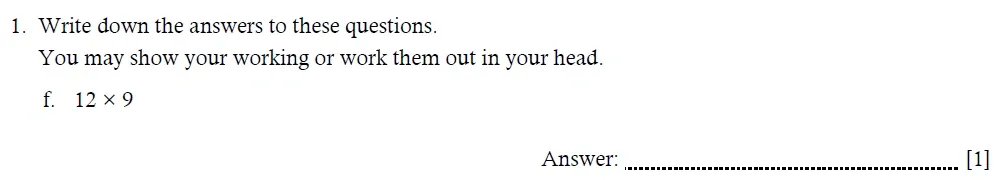 Question 01(f) - Hampton Court House - Year 5 Maths Entrance Exam Paper - 2026