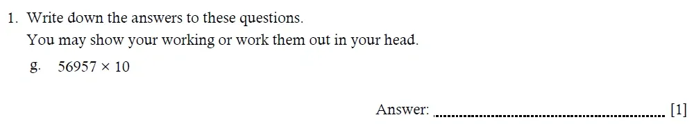 Question 01(g) - Hampton Court House - Year 5 Maths Entrance Exam Paper - 2026