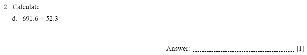 Question 02(d) - Hampton Court House - Year 5 Maths Entrance Exam Paper - 2026