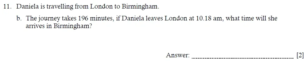 Question 11(b) - Hampton Court House - Year 5 Maths Entrance Exam Paper - 2026