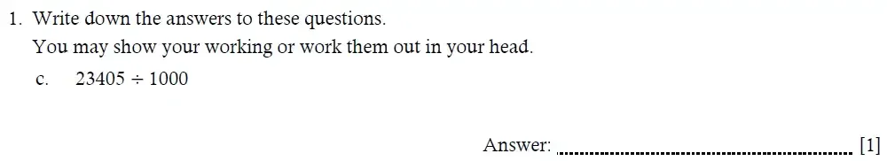 Question 01(c) - Hampton Court House – Year 6 Maths Entrance Exam Paper - 2026
