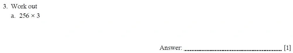 Question 03(a) - Hampton Court House – Year 6 Maths Entrance Exam Paper - 2026