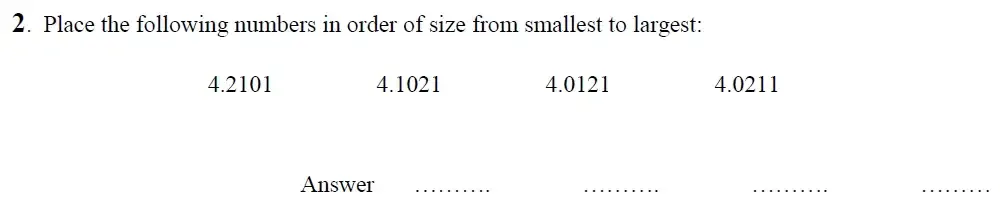 Question 02 - King's School Chester - 9 Plus Entrance Exam Maths Paper - 2026