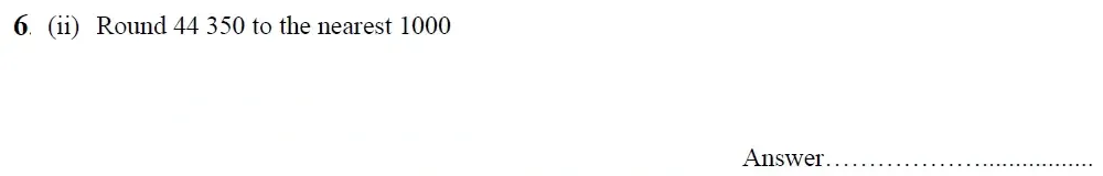 Question 06(ii) - King's School Chester - 9 Plus Entrance Exam Maths Paper - 2026