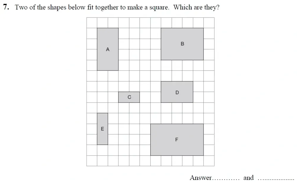 Question 7 - King's School Chester - 9 Plus Entrance Exam Maths Paper - 2026