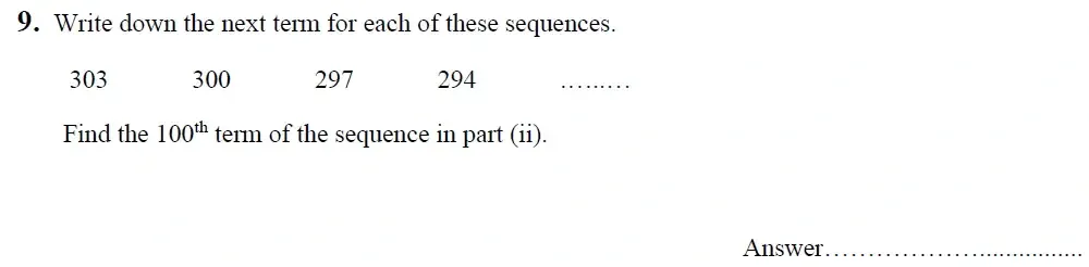 Question 09(iv) - King's School Chester - 9 Plus Entrance Exam Maths Paper - 2026