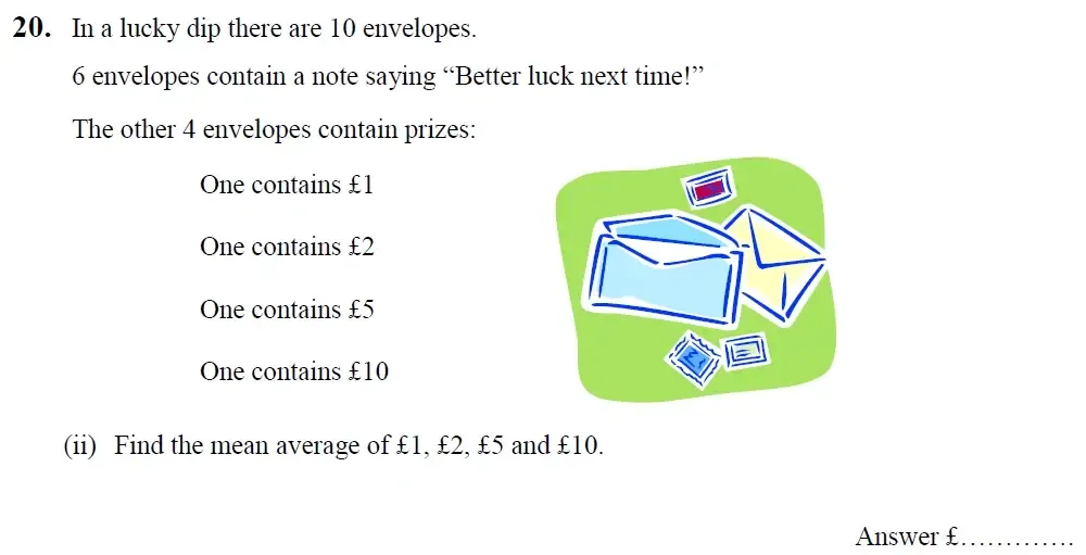 Question 20(ii) - King's School Chester - 9 Plus Entrance Exam Maths Paper - 2026