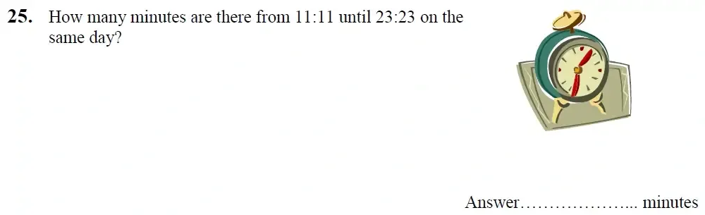 Question 25 - King's School Chester - 9 Plus Entrance Exam Maths Paper - 2026