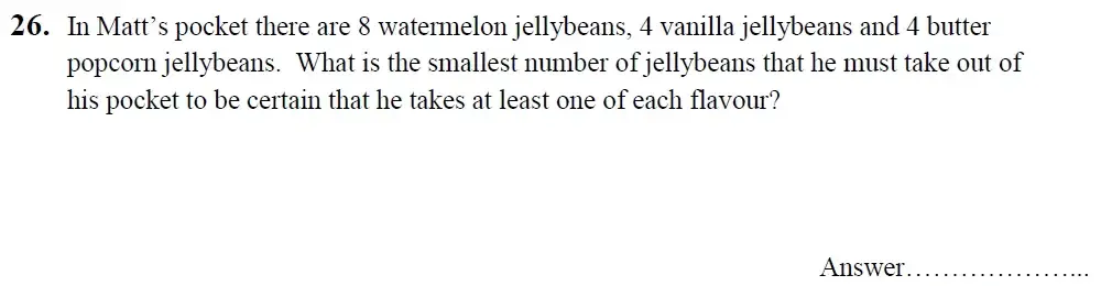 Question 26 - King's School Chester - 9 Plus Entrance Exam Maths Paper - 2026