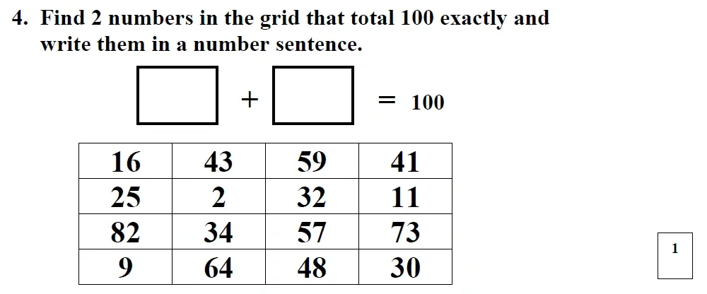 Question 04 - St Mary's School – Year 4 Maths Sample Paper - 2026