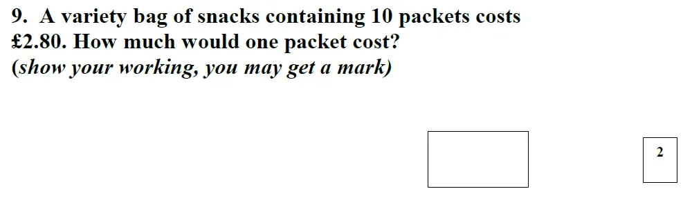 Question 09 - St Mary's School – Year 4 Maths Sample Paper - 2026