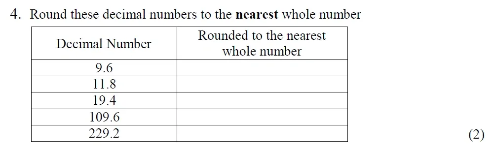 Question Sec A- 04 - St Mary's School - Year 5 Maths Sample Test Paper - 2026
