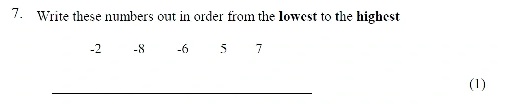 Question Sec A - 07 - St Mary's School - Year 5 Maths Sample Test Paper - 2026