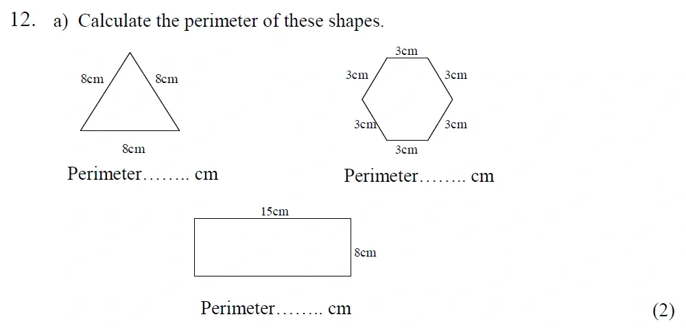 Question Sec A - 12(a) - St Mary's School - Year 5 Maths Sample Test Paper - 2026