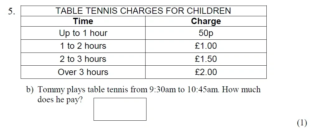 Question Sec B - 05(b) - St Mary's School - Year 5 Maths Sample Test Paper - 2026