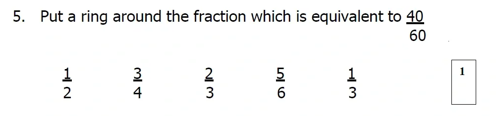 Question 05 - St Mary's School – Yr 6 Maths Sample Test Paper - 2026